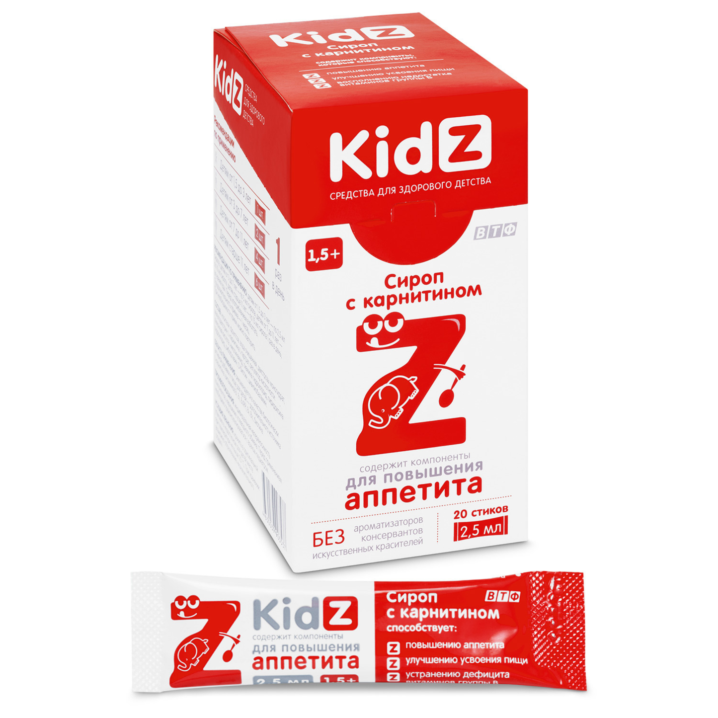 Kidz օշարակ կարնիտինով 20 փաթեթ