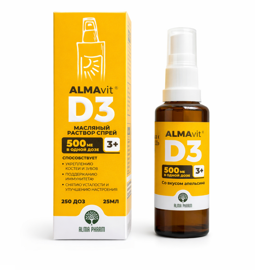 ALMAvit Վիտամին D3 հեղուկ սփրեյ 500ME 25մլ