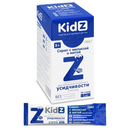 Kidz օշարակ անանուխով և պատրինջով 20 փաթեթ