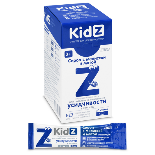 Kidz օշարակ անանուխով և պատրինջով 20 փաթեթ